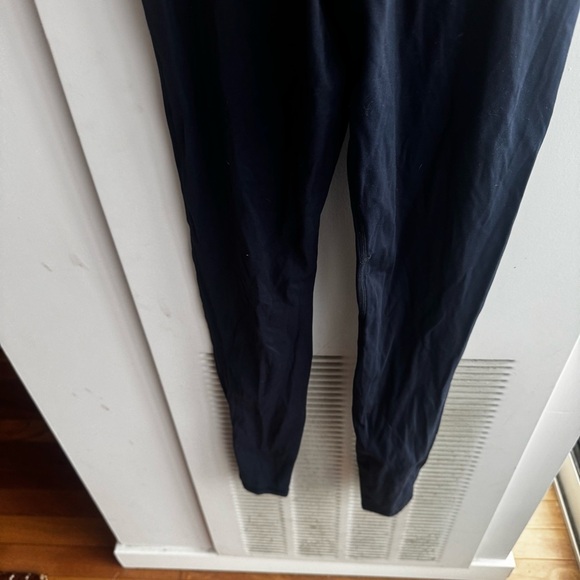 LASLULU V-High Waisted Workout Ruched Navy Leggings - Picture 4 of 8